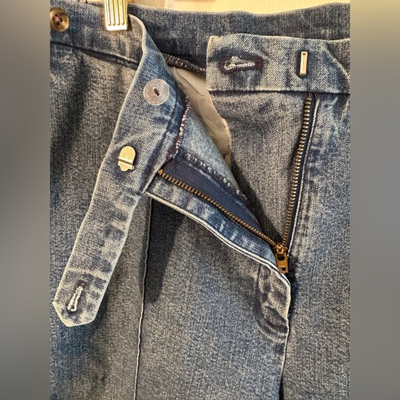 LAUREN RALPH LAUREN 8 Vintage Straight Leg Center Seam Flat Front Stone Washed - Picture 7 of 12